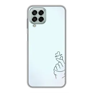 Чехлы (Знак сердечка) на Samsung Galaxy M33 (5G) (M336B) (Сердце на голубом)