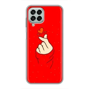 Чехлы (Знак сердечка) на Samsung Galaxy M33 (5G) (M336B) (Сердце на красном)