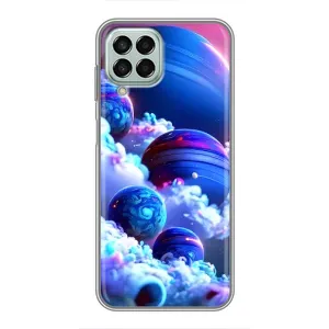 Чехлы КОСМОС для Samsung Galaxy M33 (5G) (M336B) (Синие планеты)