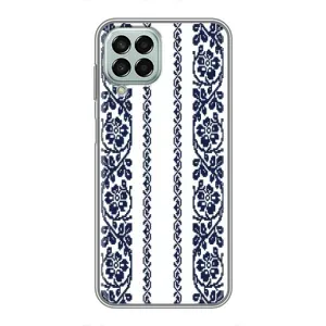 Силиконовый Чехол на Samsung Galaxy M33 (5G) (M336B) с картинкой Вышиванки (Синяя вышиванка)