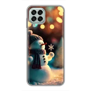 Чехлы на Новый Год Samsung Galaxy M33 (5G) (M336B) (Снеговик праздничный)