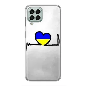Силиконовый Чехол на Samsung Galaxy M33 (5G) (M336B) (Я-Украина) (Украинская кардиограмма)