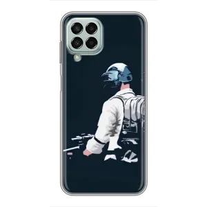 Силиконовый чехол с картинкой "Герой Pubg" на Samsung Galaxy M33 (5G) (M336B) (В экиперовке)