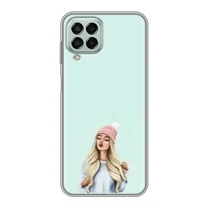 Силиконовый Чехол на Samsung Galaxy M33 (5G) (M336B) с картинкой Стильных Девушек (В шапке)
