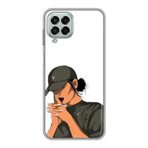 Силиконовый Чехол на Samsung Galaxy M33 (5G) (M336B) с картинкой Стильных Девушек (В зеленом)