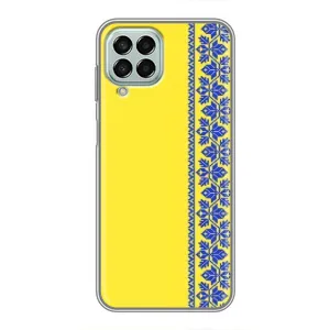 Силиконовый Чехол на Samsung Galaxy M33 (5G) (M336B) (Вышиванка на желтом)