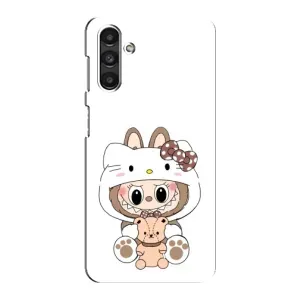 Чехол с принтом Лабубу для Samsung Galaxy M34 (5G) (Белый Лабубу)