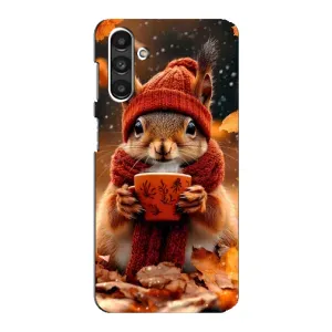 Друкований чохол 'Звірята з кавою' для Samsung Galaxy M34 (5G) (Білка з кавою)