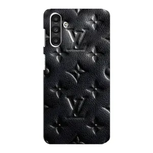 Текстурный Чехол Louis Vuitton для Самсунг М34 (Черный ЛВ)