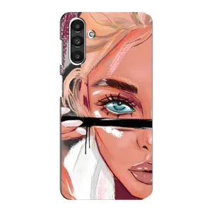Силіконовый Чохол на Samsung Galaxy M34 (5G) з картинкой Модных девушек (Дівчина та вії)