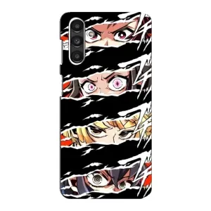 Силиконовые чехлы с глазами Anime для Самсунг М34 (Глаза на чорном)
