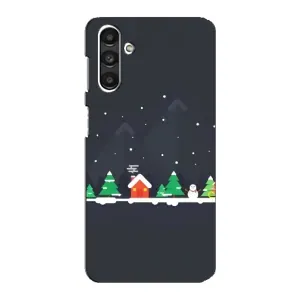 Силиконовый бампер на рождество для Samsung Galaxy M34 (5G) (Город зимний)