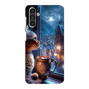 Чехлы на Новый Год Samsung Galaxy M34 (5G) (Кот новогодний)