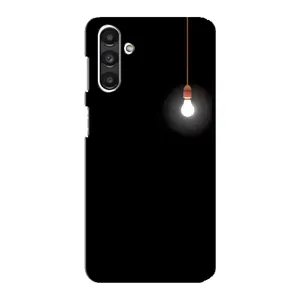 Чехол с картинками на черном фоне для Samsung Galaxy M34 (5G) (Лампочка)