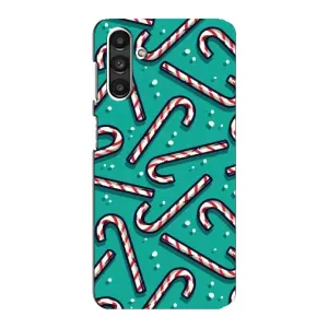Силиконовый бампер на рождество для Samsung Galaxy M34 (5G) (Леденцы)