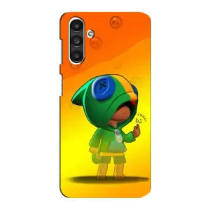 Чехол Бравл Старс для Samsung Galaxy M34 (5G) (LEON в кофте)