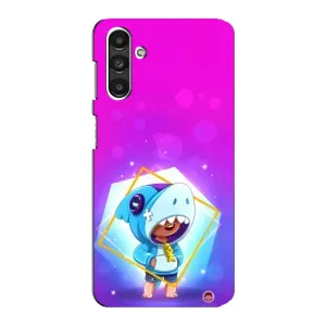 Чехол Бравл Старс для Samsung Galaxy M34 (5G) (Леон в костюме Акулы)