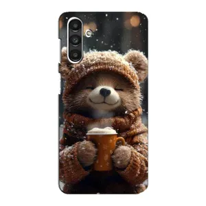 Друкований чохол 'Звірята з кавою' для Samsung Galaxy M34 (5G) (Ведмедик з кавою)