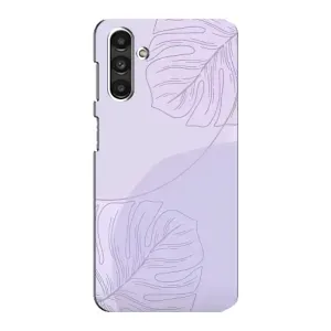 Чехол цветочный дизайн для Samsung Galaxy M34 (5G) (Монстера фиолетовая)
