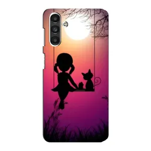 Девчачий Чехол для Samsung Galaxy M34 (5G) (На качели)