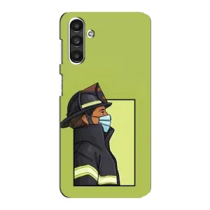 Силиконовый бампер (Работники) на Samsung Galaxy M34 (5G) (Пожарник)
