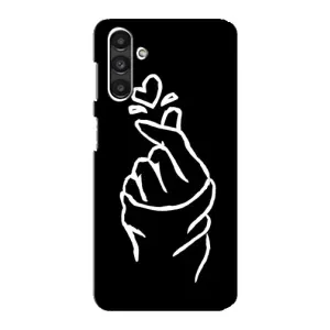 Чехлы (Знак сердечка) на Samsung Galaxy M34 (5G) (Сердце на черном)