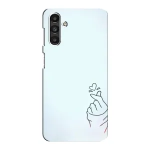 Чехлы (Знак сердечка) на Samsung Galaxy M34 (5G) (Сердце на голубом)
