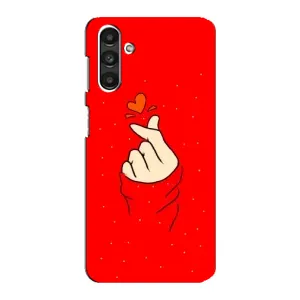 Чехлы (Знак сердечка) на Samsung Galaxy M34 (5G) (Сердце на красном)