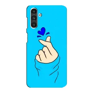 Чехлы (Знак сердечка) на Samsung Galaxy M34 (5G) (Сердце на синем)
