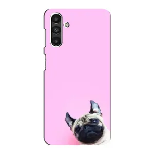 Бампер для Samsung Galaxy M34 (5G) с картинкой "Песики" (Собака на розовом)