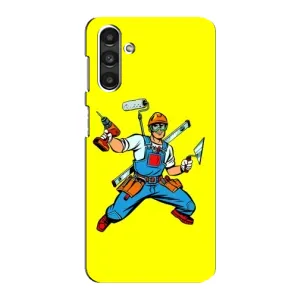Силиконовый бампер (Работники) на Samsung Galaxy M34 (5G) (Строитель)