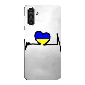 Силиконовый Чехол на Samsung Galaxy M34 (5G) (Я-Украина) (Украинская кардиограмма)