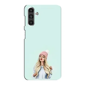 Силіконовый Чохол на Samsung Galaxy M34 (5G) з картинкой Модных девушек (В шапці)