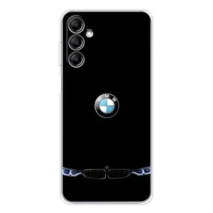 Силиконовый бампер с картинкой машины на Samsung Galaxy M35 5G (Черный BMW)