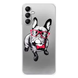 Чехол (ТПУ) Милые собачки для Samsung Galaxy M35 5G (Бульдог в очках)