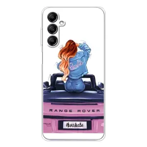 Силиконовый Чехол на Samsung Galaxy M35 5G с картинкой Стильных Девушек (Девушка на машине)
