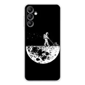 Силиконовый Чехол с принтом "Космонавты" на Samsung Galaxy M35 5G (Космонавт)