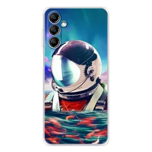 Силиконовый Чехол с принтом "Космонавты" на Samsung Galaxy M35 5G (Космонавт в воде)