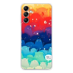 Силиконовый чехол с котиком для Samsung Galaxy M35 5G (Mew)