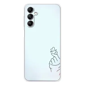 Чехлы (Знак сердечка) на Samsung Galaxy M35 5G (Сердце на голубом)