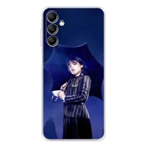 Чехлы с принтом Уэнсдей на Samsung Galaxy M35 5G (Уэнсдей с зонтом)