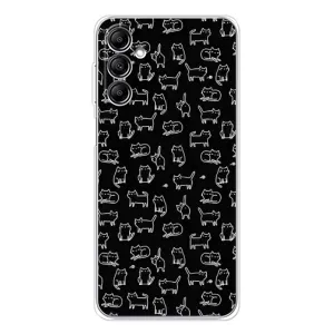 Чехол на тематику: Коты для Samsung Galaxy M36 5G (Котики на черном)