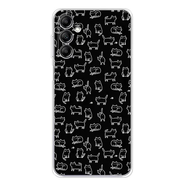 Чехол с рисунком «Котики на черном» для Samsung Galaxy M36 5G