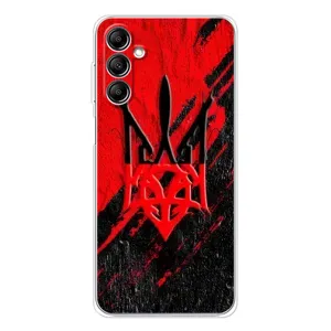 Чехлы УПА (Красно-Чёрный) на Samsung Galaxy M36 (Герб в цвете УПА)