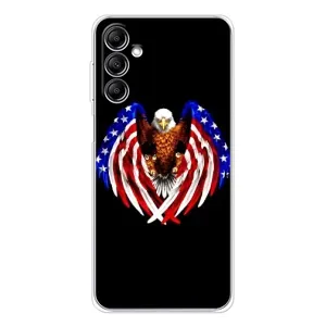 Чехол Флаг USA для Samsung Galaxy M36 (Крылья США)
