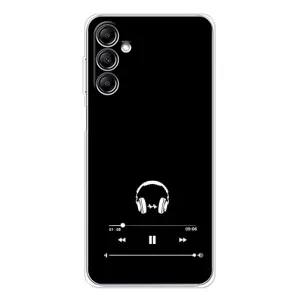 Чехол с картинками на черном фоне для Samsung Galaxy M36 (Плеер)
