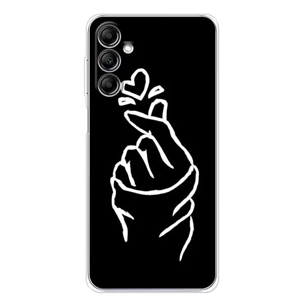 Чехол с рисунком «Сердце на черном» для Samsung Galaxy M36 Чехол с рисунком «Сердце на черном» для Samsung Galaxy M36