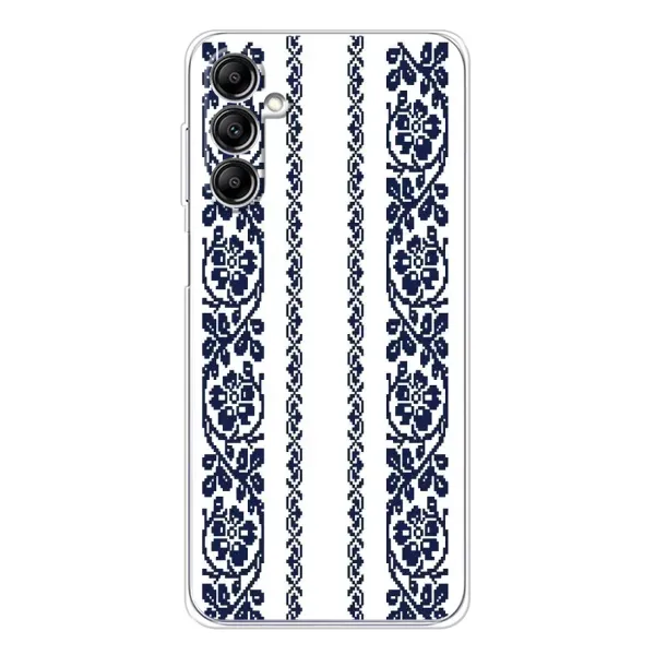 Чехол с рисунком «Синяя вышиванка» для Samsung Galaxy M36 Чехол с рисунком «Синяя вышиванка» для Samsung Galaxy M36