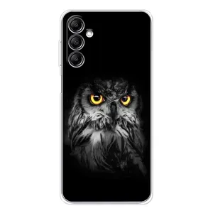 Чохли з принтом СОВИ для Samsung Galaxy M36 (Сова на чорному)