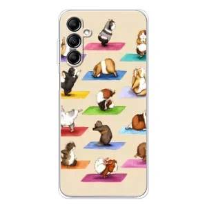 Чехол с Прикольным принтом на Samsung Galaxy M36 (Ёга свинок)